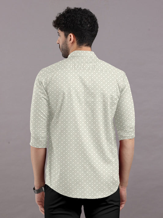 Mitaqinoti Printed Shirt With Spread Collar